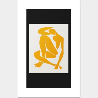 Blue nude, Yellow, Henri Matisse abstract art Posters and Art